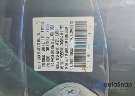 2011 Honda Accord Lxp from USA, damaged, VIN 1HGCP2F44BA055547